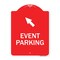 Signmission Event Parking Up Left Arrow, Red & White Aluminum Architectural Sign, 18" x 24", RW-1824-24082 A-DES-RW-1824-24082 - alternate 1